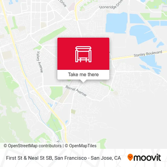 First St & Neal St SB map