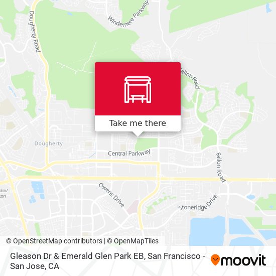 Gleason Dr & Emerald Glen Park EB map