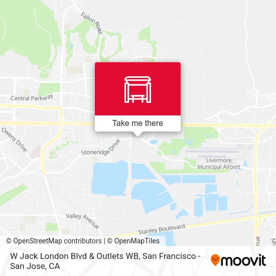 W Jack London Blvd & Outlets WB map