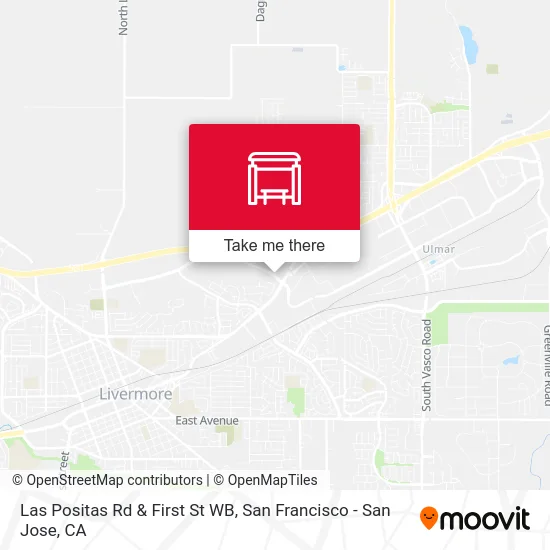 Las Positas Rd & First St WB map