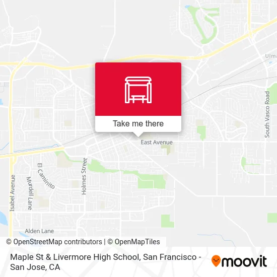 Maple St & Livermore High School map