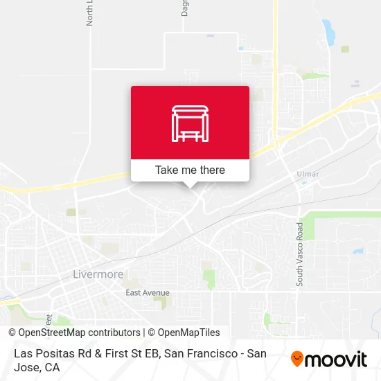 Las Positas Rd & First St EB map