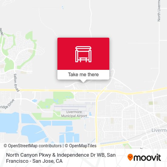 North Canyon Pkwy & Independence  Dr WB map