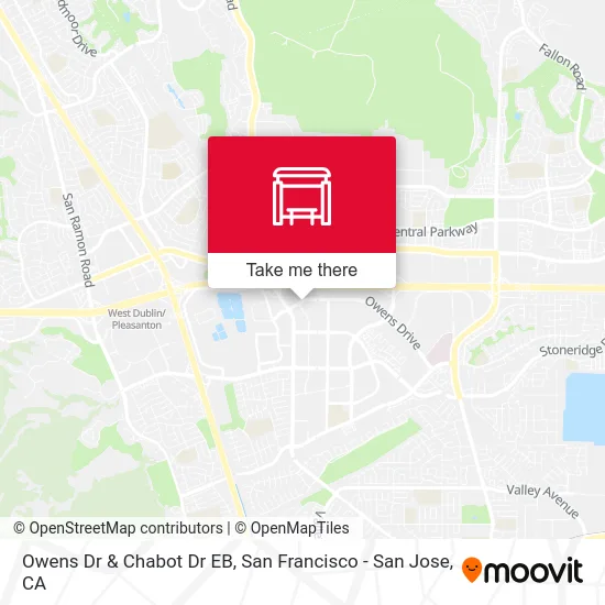 Owens Dr & Chabot Dr EB map