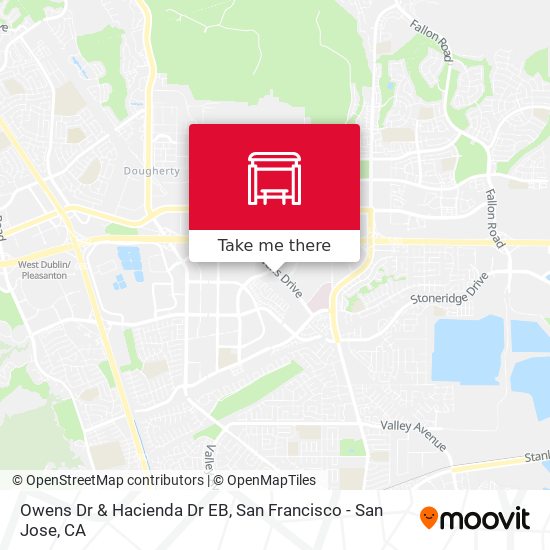 Owens Dr & Hacienda Dr EB map