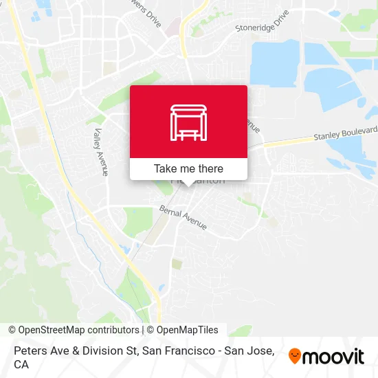 Peters Ave & Division St map