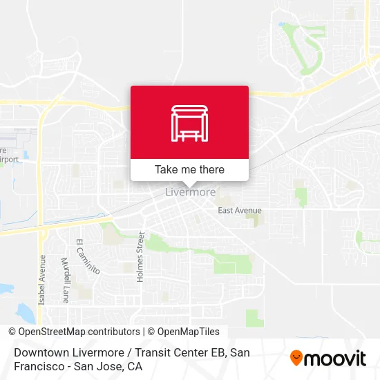 Downtown Livermore / Transit Center EB map