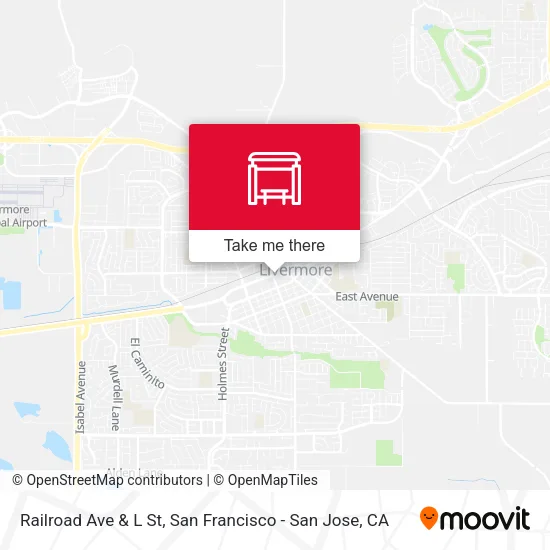 Railroad Ave & L St map
