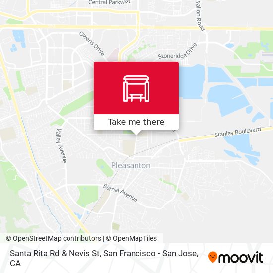 Santa Rita Rd & Nevis St map