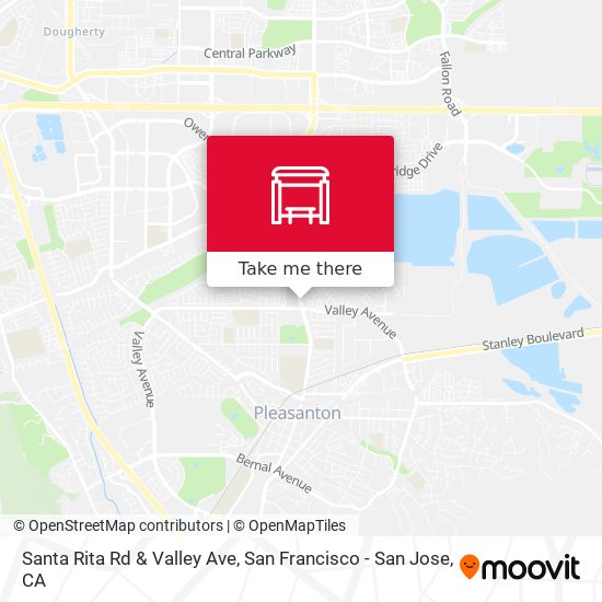 Santa Rita Rd & Valley Ave map