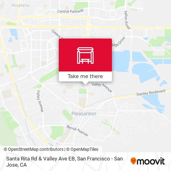 Mapa de Santa Rita Rd & Valley Ave EB