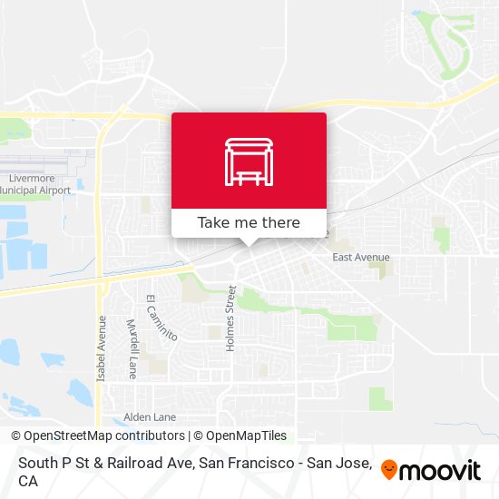 South P St & Railroad Ave map