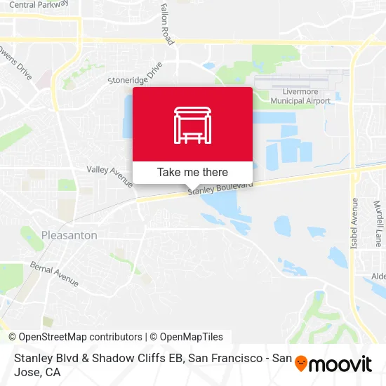 Stanley Blvd & Shadow Cliffs EB map