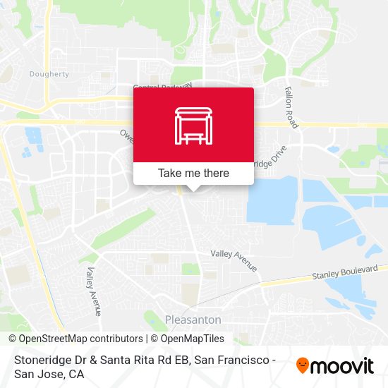 Stoneridge Dr & Santa Rita Rd EB map