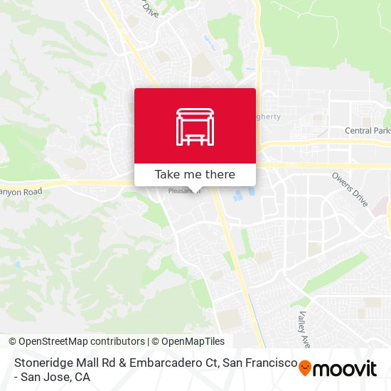 Stoneridge Mall Rd & Embarcadero Ct map