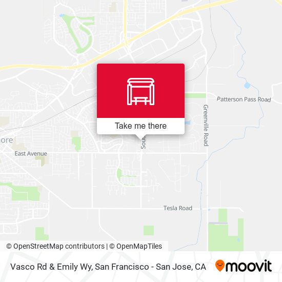 Vasco Rd & Emily Wy map