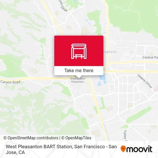 Mapa de West Pleasanton BART Station