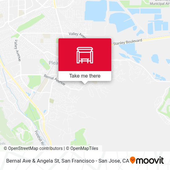 Bernal Ave & Angela St map