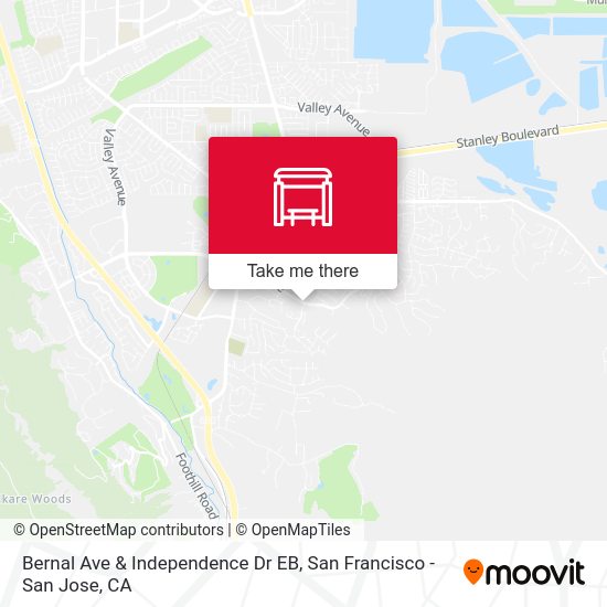 Bernal Ave & Independence Dr EB map