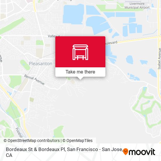 Bordeaux St & Bordeaux  Pl map