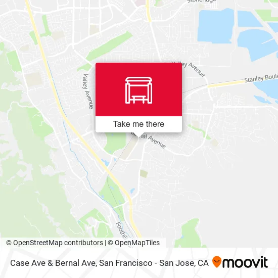 Case Ave  & Bernal Ave map