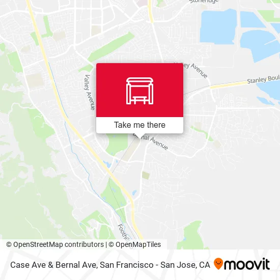 Case Ave & Bernal Ave map