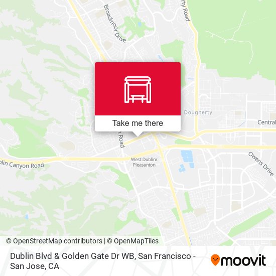 Dublin Blvd & Golden Gate Dr WB map