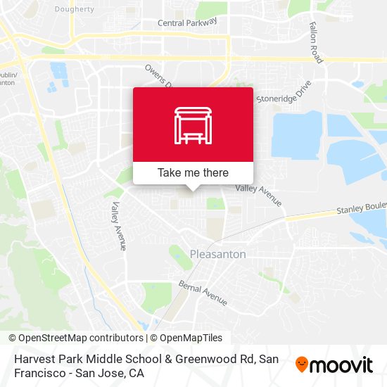 Harvest Park Middle School & Greenwood Rd map