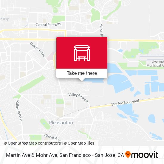 Martin Ave & Mohr Ave map