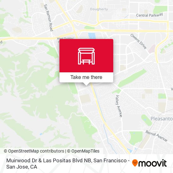 Muirwood Dr & Las Positas Blvd NB map