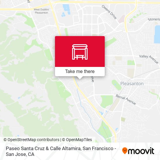 Paseo Santa Cruz & Calle Altamira map