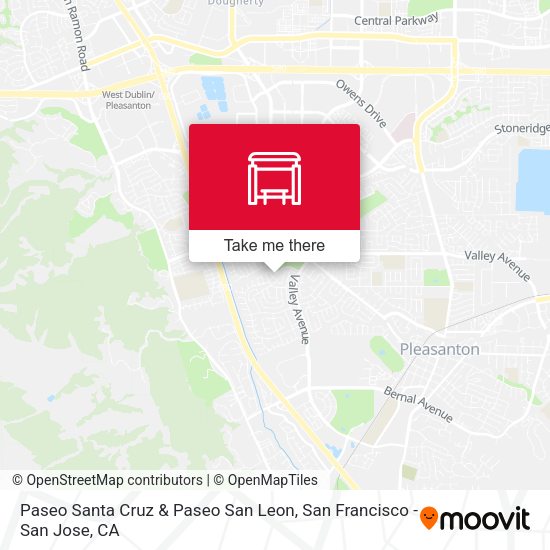 Paseo Santa Cruz & Paseo San Leon map