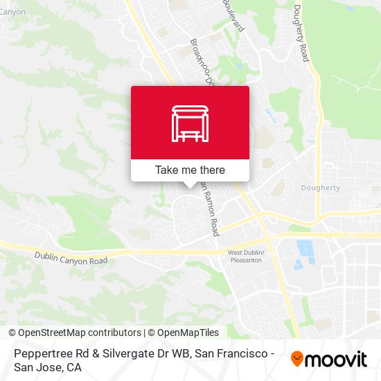 Peppertree Rd & Silvergate Dr WB map