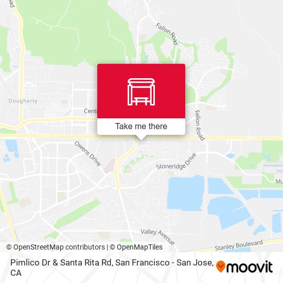 Pimlico Dr & Santa Rita Rd map