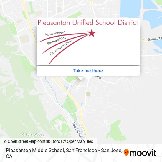 Pleasanton Middle School map