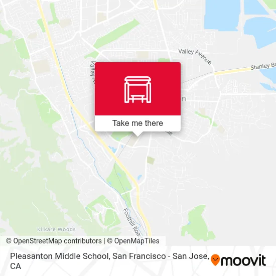 Pleasanton Middle School map