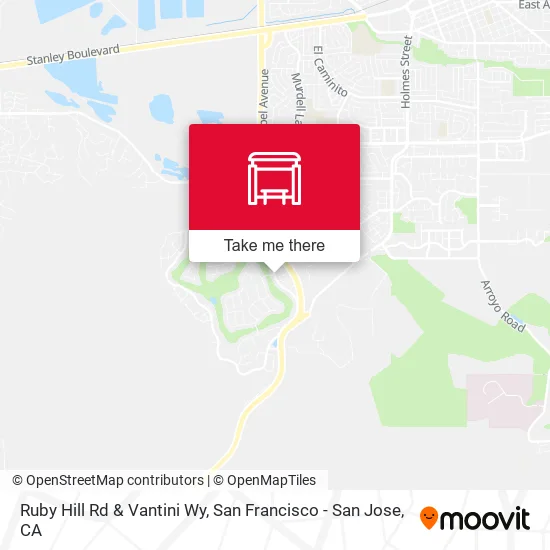 Ruby Hill Rd & Vantini Wy map