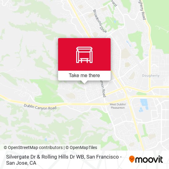 Silvergate Dr & Rolling Hills Dr WB map