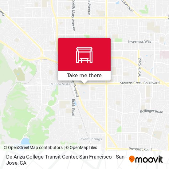 De Anza College Transit Center map