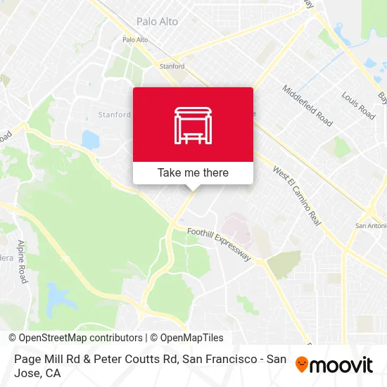 Page Mill Rd & Peter Coutts Rd map