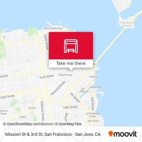 Mission St & 3rd St map