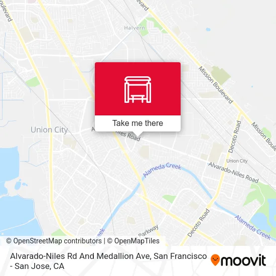 Alvarado-Niles Rd And Medallion Ave map