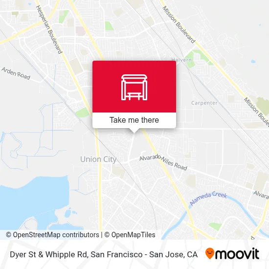 Dyer St & Whipple Rd map