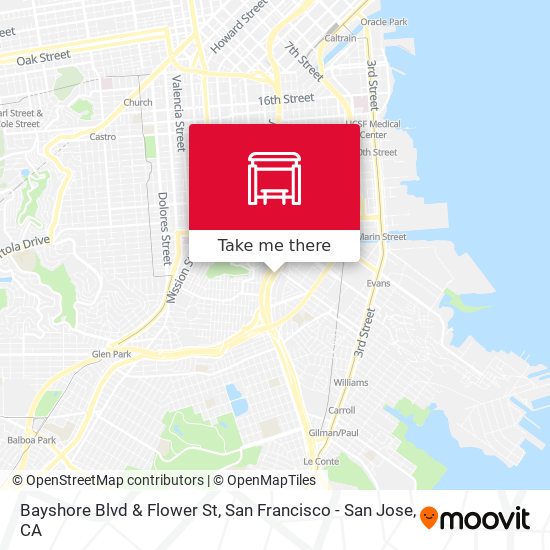 Mapa de Bayshore Blvd & Flower St