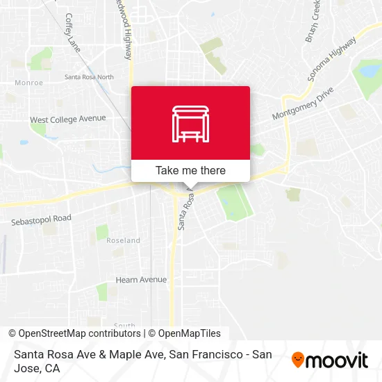 Santa Rosa Ave & Maple Ave map