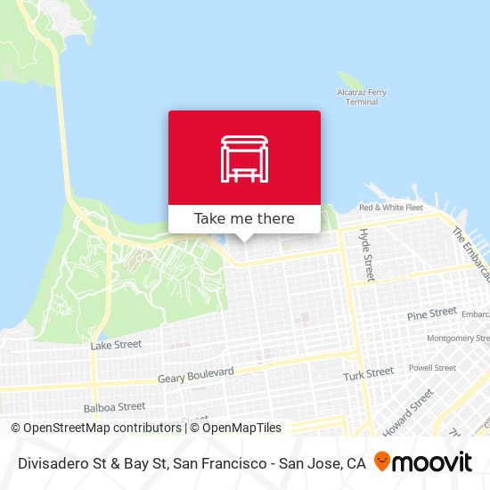 Mapa de Divisadero St & Bay St