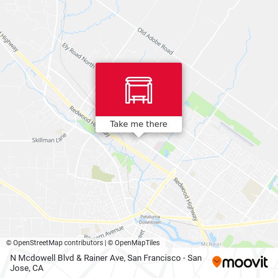 N Mcdowell Blvd & Rainer Ave map