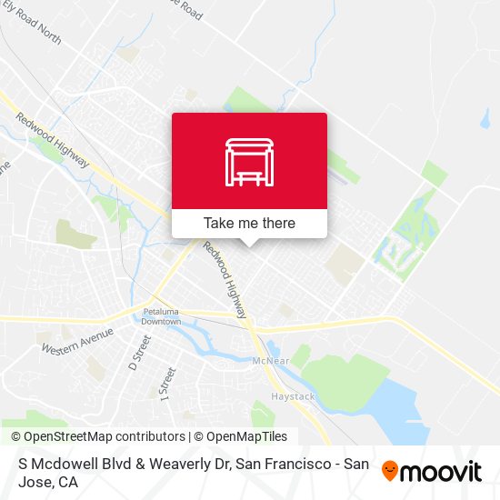 S Mcdowell Blvd & Weaverly Dr map