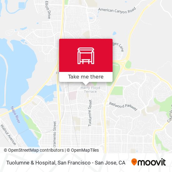 Tuolumne & Hospital map