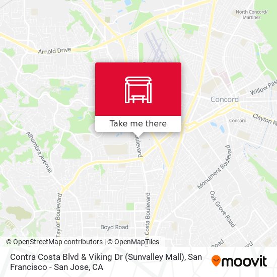 Contra Costa Blvd & Viking Dr (Sunvalley Mall) map